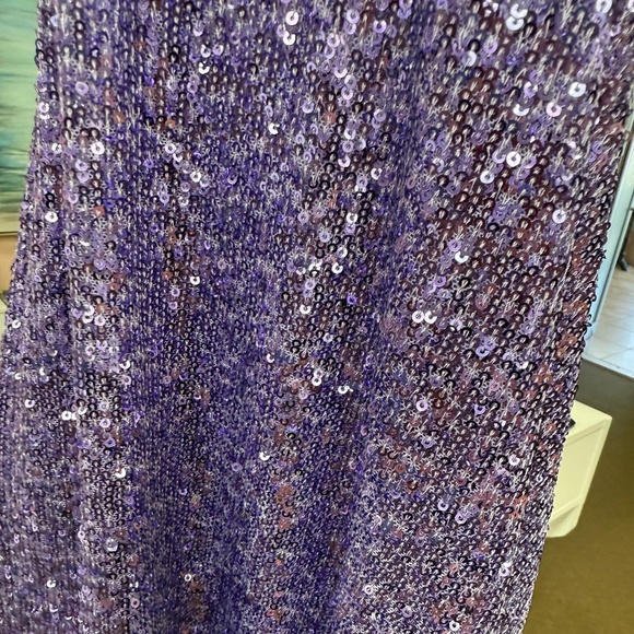 BCBGMAXAZRIA Lavender sequins midi skirt SPL - Picture 2 of 5